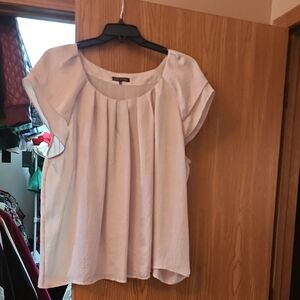 Violet & Claire Light Silver Gray Blouse